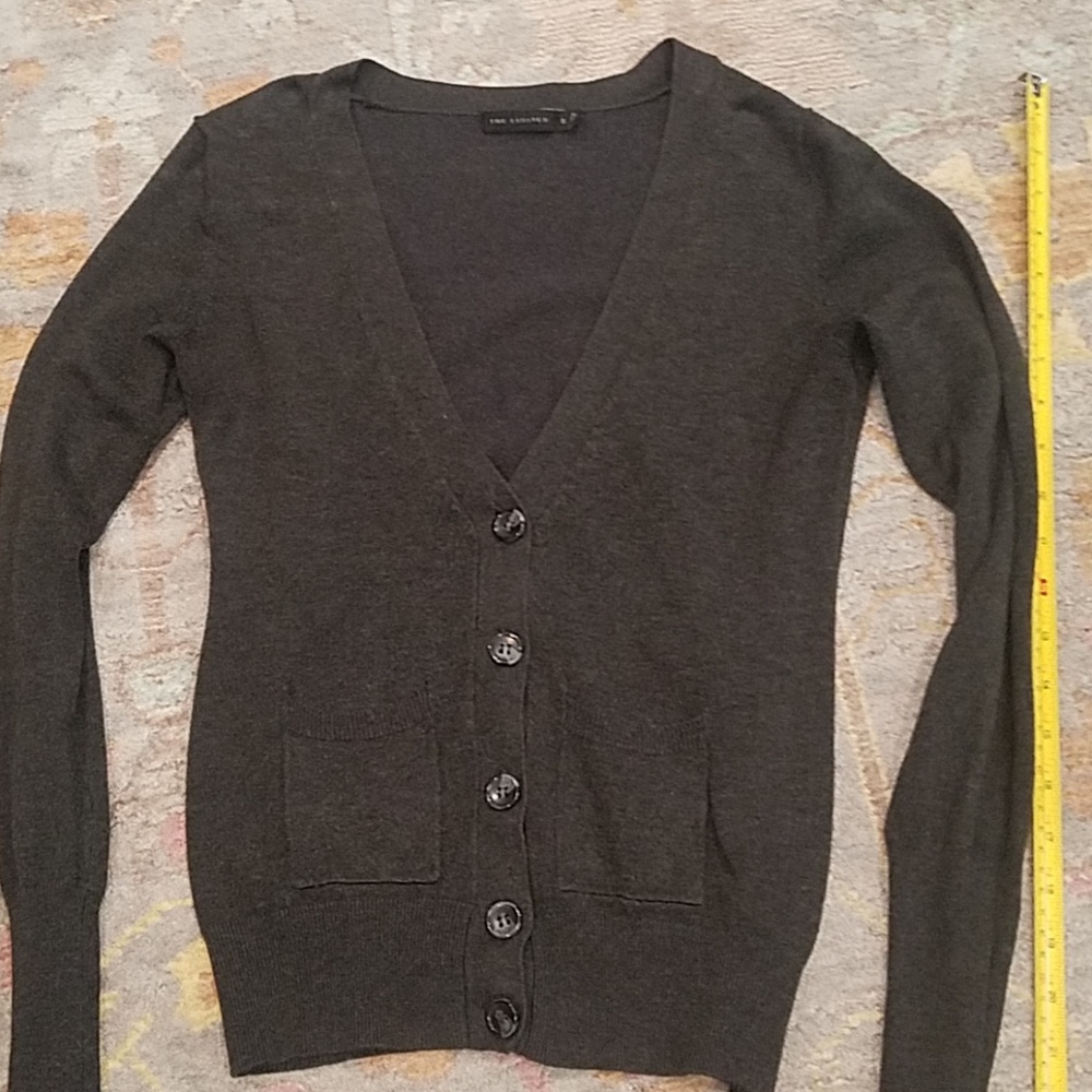 Charcoal Gray Cardigan- S